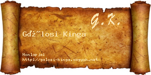 Gálosi Kinga névjegykártya